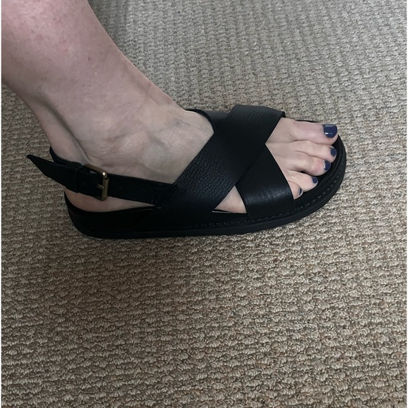 NWOT handmade black leather sandals - Picture 7 of 8